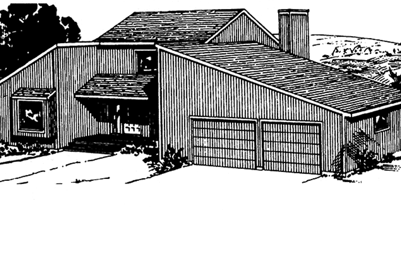 Dream House Plan - Contemporary Exterior - Front Elevation Plan #320-1210