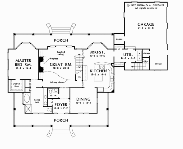 House Plan Design - Country Floor Plan - Main Floor Plan #929-551