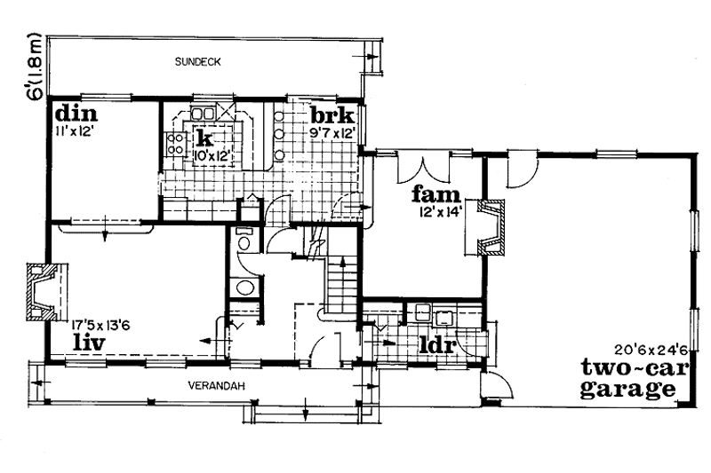 Dream House Plan - Floor Plan - Main Floor for Colonial House Plan #47-683 - 4 bed, 2.5 bath