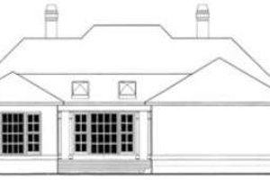 Exterior - Rear Elevation for European House Plan #406-233 - 4 bed, 3 bath
