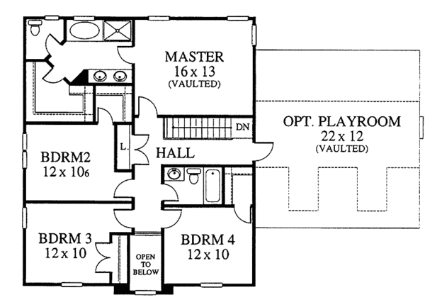 Dream House Plan - Country Floor Plan - Upper Floor Plan #1053-23