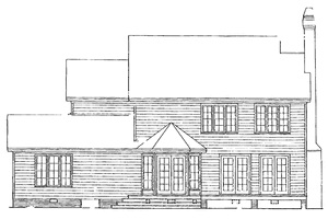 Exterior - Rear Elevation for Country House Plan #929-160 - 4 bed, 2.5 bath