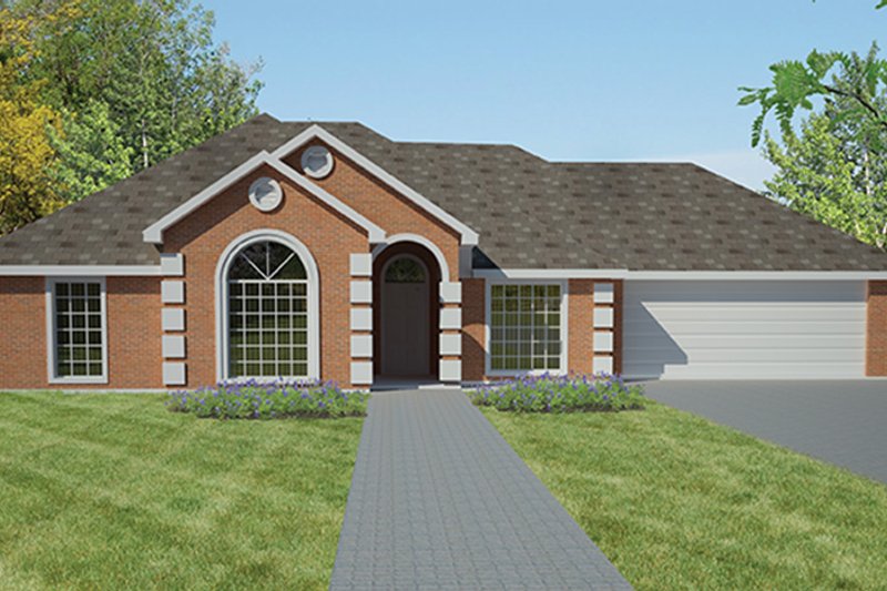 Architectural House Design - Exterior - Front Elevation 4 for Traditional House Plan #1061-9 - 3 bed, 2 bath