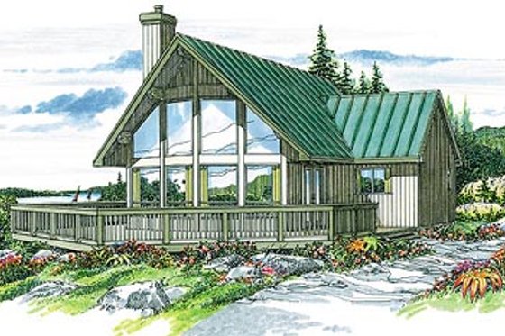 Exterior - Front Elevation for Modern House Plan #47-310 - 3 bed, 1.5 bath