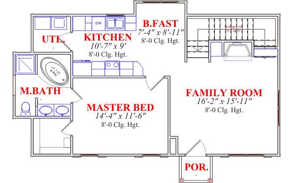Cottage Floor Plan - Main Floor Plan #63-101