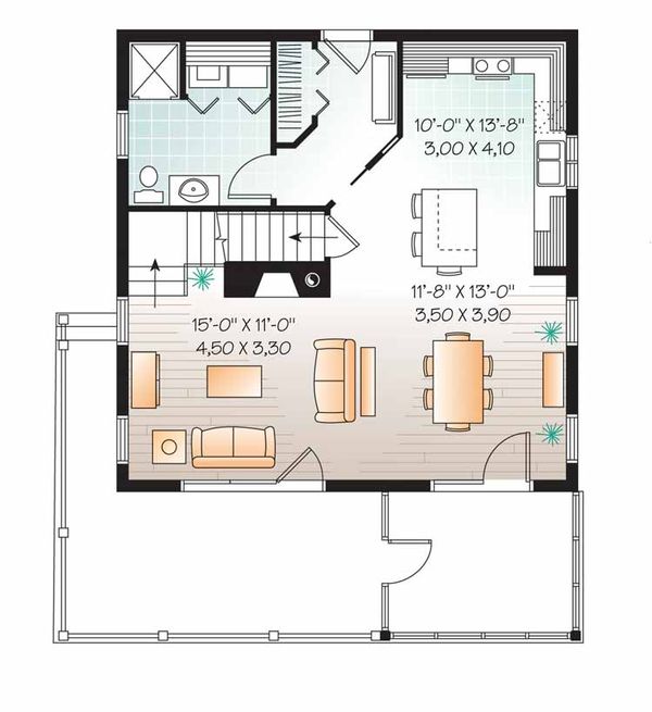 Home Plan - European Floor Plan - Main Floor Plan #23-2486