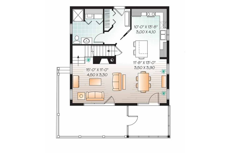 Dream House Plan - Floor Plan - Main Floor for European House Plan #23-2486 - 3 bed, 2.5 bath