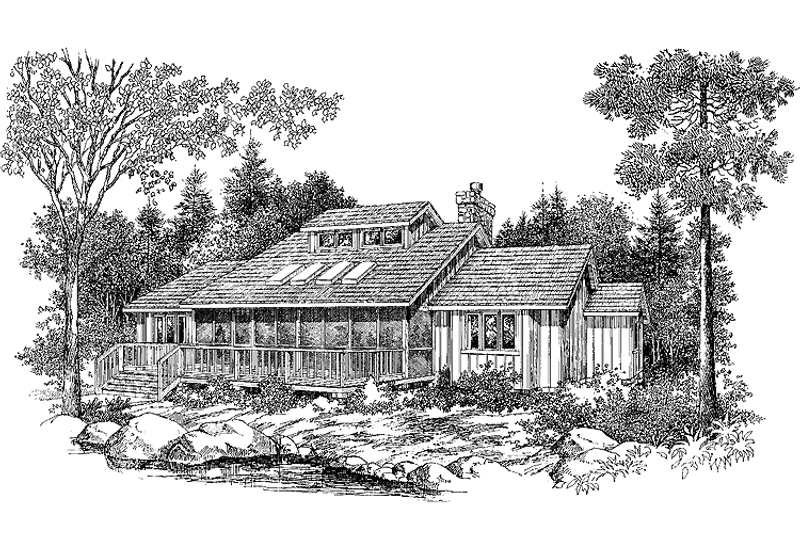 Home Plan - Exterior - Rear Elevation 1 for Country House Plan #929-69 - 3 bed, 2.5 bath