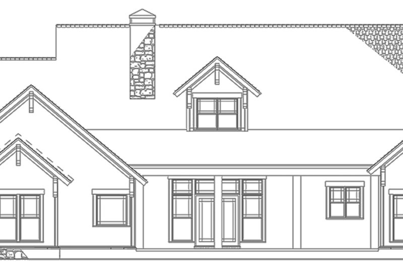 Dream House Plan - Exterior - Rear Elevation for Country House Plan #17-3315 - 4 bed, 3 bath