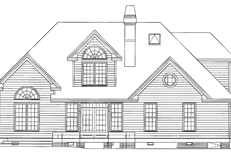 Home Plan - Exterior - Rear Elevation for Country House Plan #929-148 - 4 bed, 3 bath