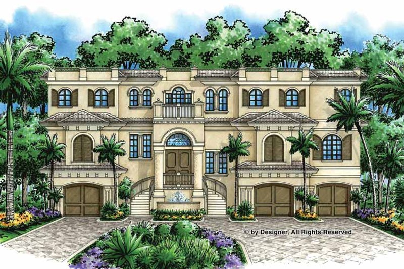 Home Plan - Exterior - Front Elevation 3 for Mediterranean House Plan #1017-47 - 3 bed, 5 bath