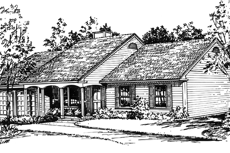 Home Plan - Country Exterior - Front Elevation Plan #320-1283