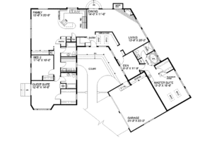 Floor Plan - Main Floor for Traditional House Plan #60-213 - 4 bed, 3 bath