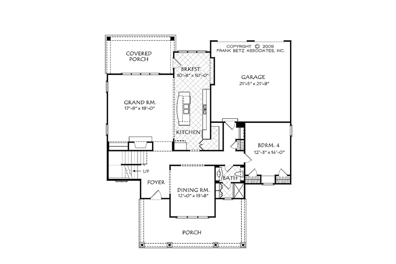 Home Plan - Floor Plan - Main Floor for Colonial House Plan #927-520 - 4 bed, 3 bath