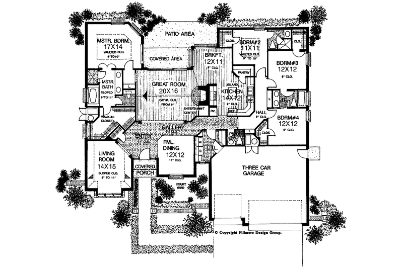 Dream House Plan - Floor Plan - Main Floor for Country House Plan #310-1159 - 4 bed, 3.5 bath