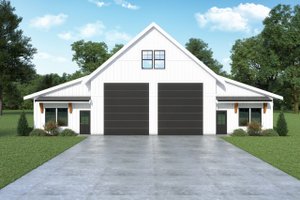 Barndominium Exterior - Front Elevation Plan #1070-173