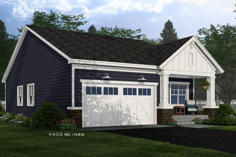 Architectural House Design - Exterior - Front Elevation 4 for Craftsman House Plan #51-1334 - 3 bed, 2 bath