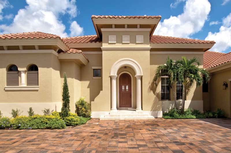 House Blueprint - Exterior - Front Elevation 8 for Mediterranean House Plan #930-446 - 3 bed, 3.5 bath