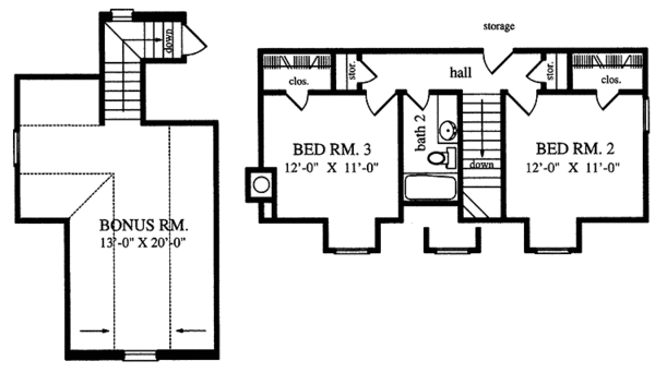Home Plan - Country Floor Plan - Upper Floor Plan #42-710