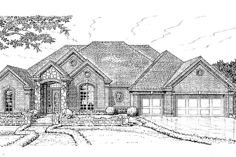Dream House Plan - Ranch Exterior - Front Elevation Plan #310-1103