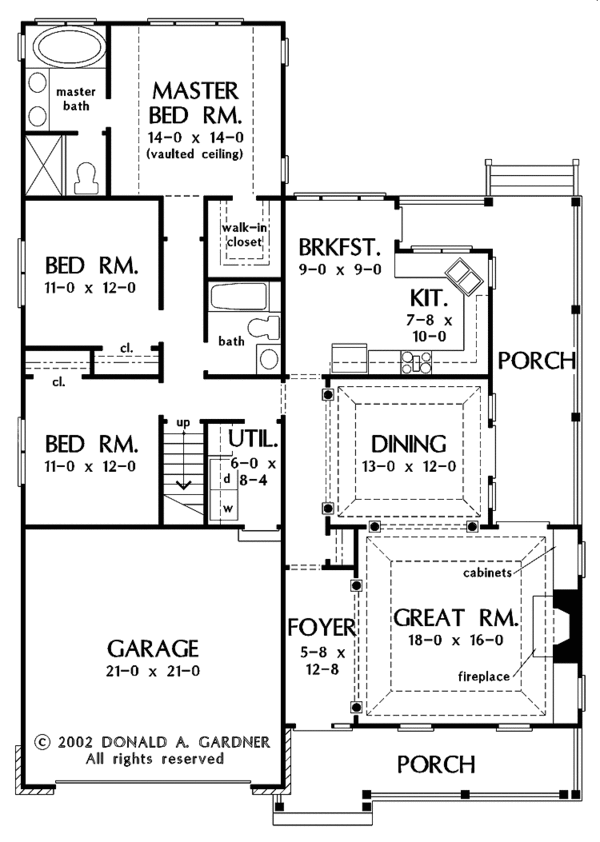 House Design - Country Floor Plan - Main Floor Plan #929-659