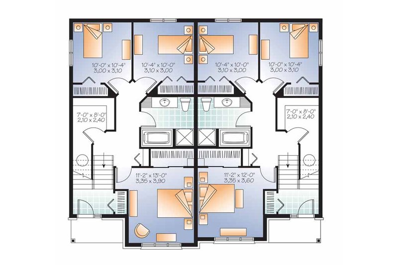 Traditional Style House Plan - 6 Beds 2 Baths 3310 Sq/Ft Plan #23-2496 ...