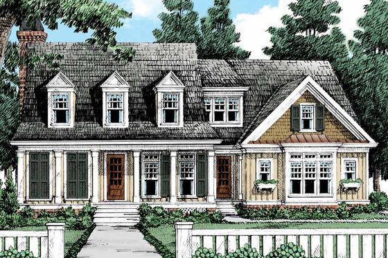Exterior - Front Elevation 3 for Country House Plan #927-424 - 4 bed, 5 bath