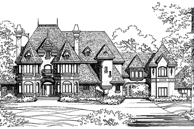Dream House Plan - Exterior - Front Elevation for European House Plan #417-563 - 4 bed, 5 bath