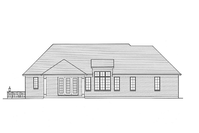 Dream House Plan - Exterior - Rear Elevation for Country House Plan #46-829 - 3 bed, 2.5 bath
