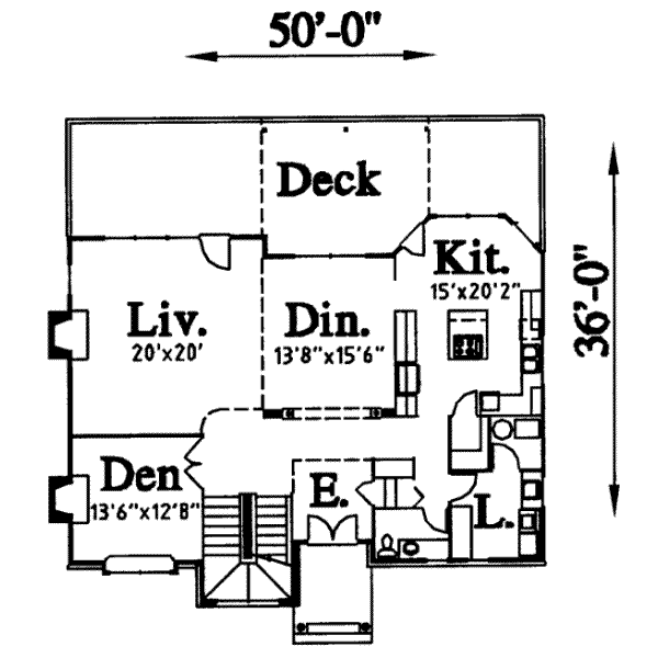 Traditional Floor Plan - Main Floor Plan #303-313