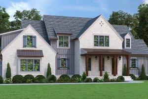 House Blueprint - Farmhouse Exterior - Front Elevation Plan #927-1013