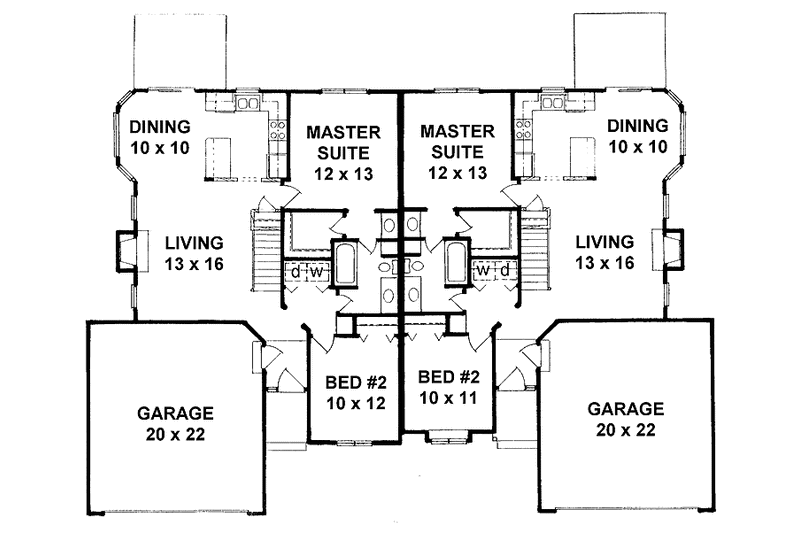 Home Plan - Floor Plan - Main Floor for Traditional House Plan #58-229 - 4 bed, 2 bath