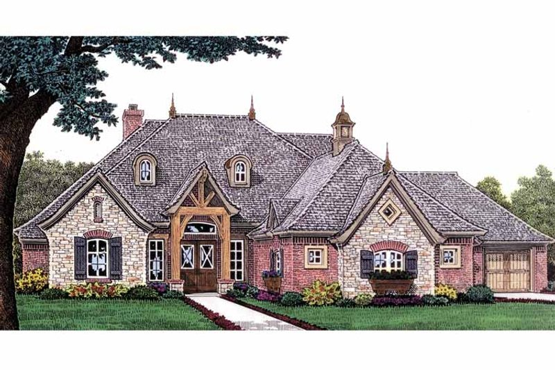 Dream House Plan - Exterior - Front Elevation 3 for Traditional House Plan #310-1234 - 4 bed, 3.5 bath