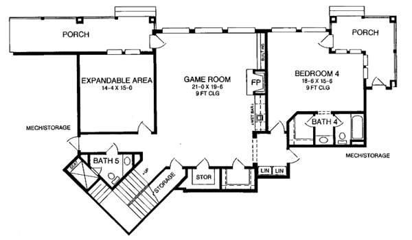 Home Plan - Mediterranean Floor Plan - Lower Floor Plan #952-137