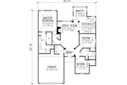 Traditional Style House Plan - 3 Beds 2 Baths 1430 Sq/Ft Plan #410-3586 