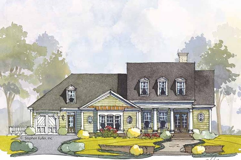House Plan Design - Colonial Exterior - Front Elevation Plan #429-442