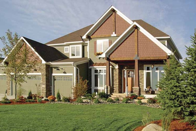 Dream House Plan - Craftsman Exterior - Front Elevation Plan #320-992