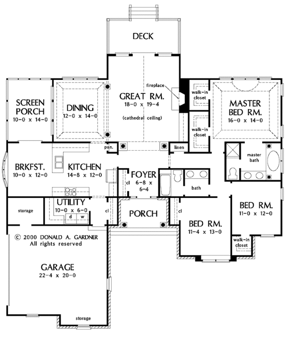 Dream House Plan - Ranch Floor Plan - Main Floor Plan #929-582