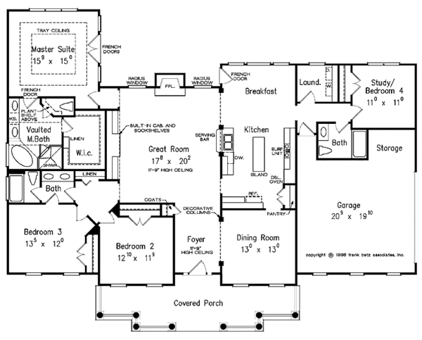 Architectural House Design - Classical Floor Plan - Main Floor Plan #927-252