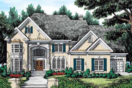 Exterior - Front Elevation 6 for European House Plan #927-199 - 5 bed, 4 bath