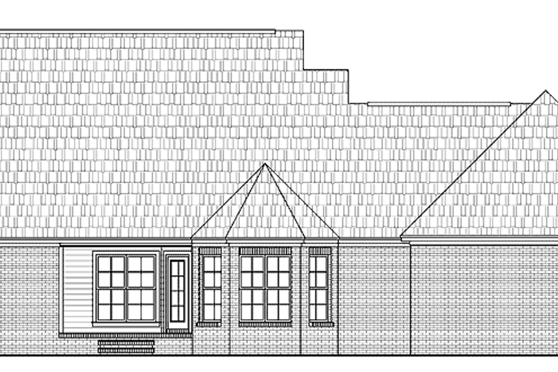 Home Plan - Exterior - Rear Elevation for Country House Plan #21-424 - 3 bed, 2 bath