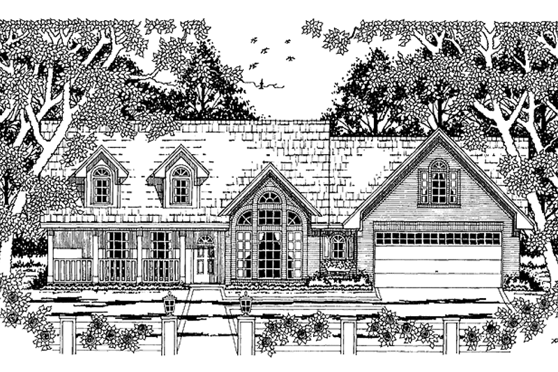 Home Plan - Country Exterior - Front Elevation Plan #42-459