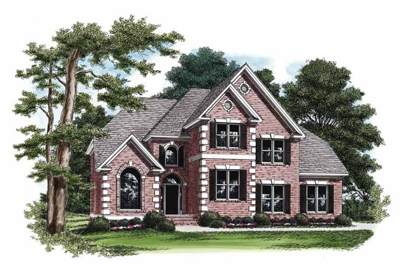 Architectural House Design - Colonial Exterior - Front Elevation Plan #927-836