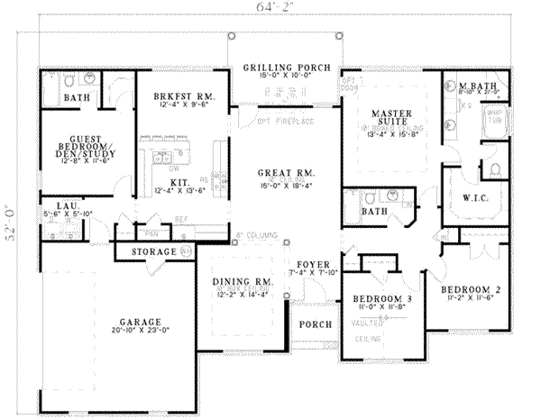 Home Plan - European Floor Plan - Main Floor Plan #17-1111