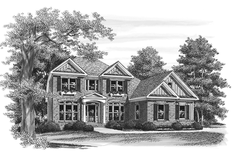 Home Plan - Exterior - Front Elevation 3 for Colonial House Plan #927-779 - 4 bed, 2.5 bath