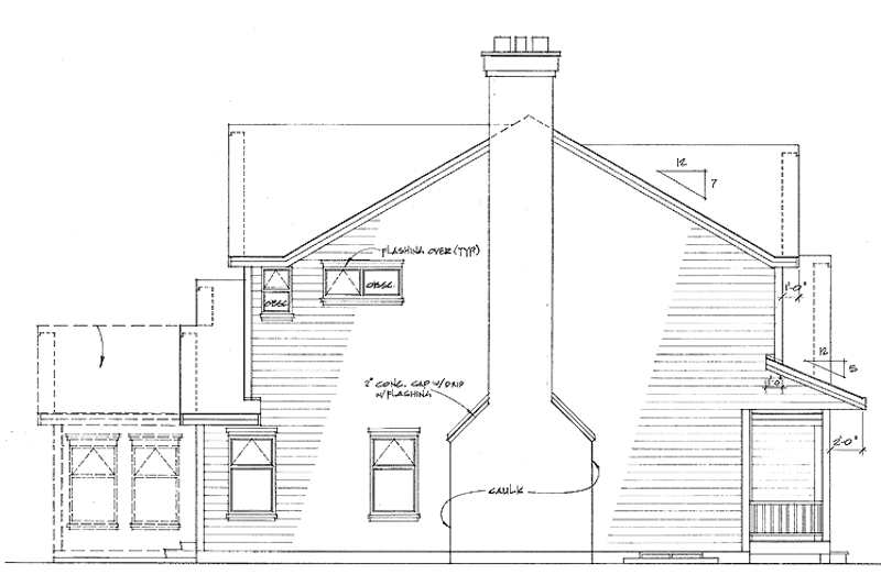 Home Plan - Exterior - Other Elevation for Colonial House Plan #47-849 - 4 bed, 2.5 bath