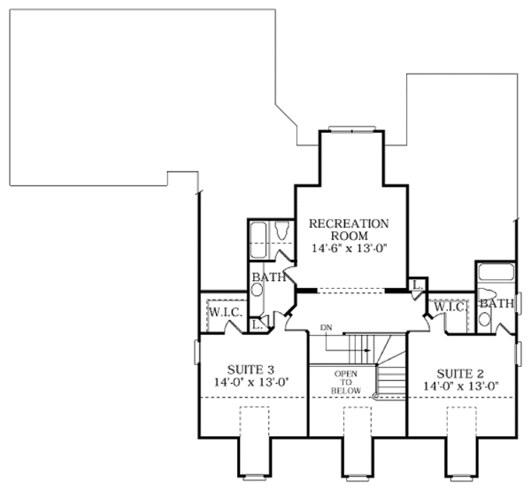 Home Plan - Classical Floor Plan - Upper Floor Plan #453-272