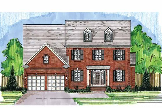 Exterior - Front Elevation 3 for Classical House Plan #46-823 - 6 bed, 5.5 bath