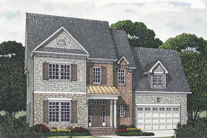 Home Plan - Exterior - Front Elevation 3 for Traditional House Plan #453-542 - 5 bed, 3.5 bath