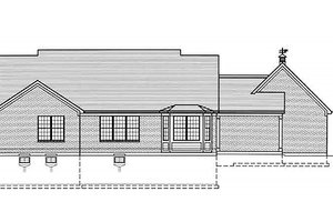Exterior - Rear Elevation for Country House Plan #46-490 - 3 bed, 2 bath
